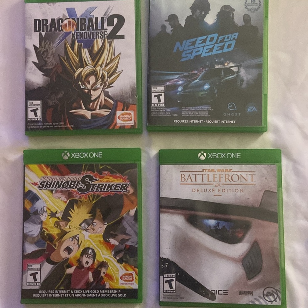 Lot of 4 XBOX ONE Video Games rated T